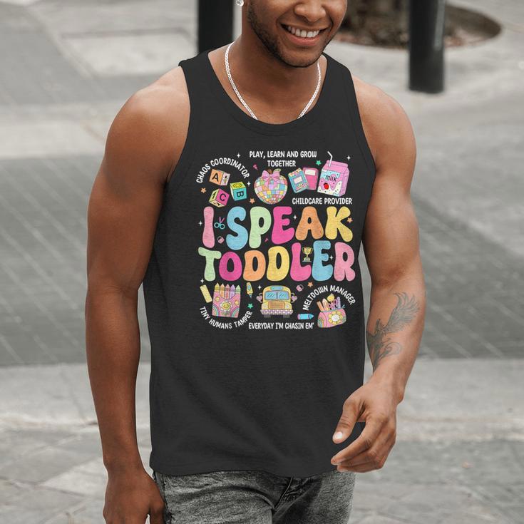 I Speak Toddler Back To School Teacher Men Tank Top, funny gift