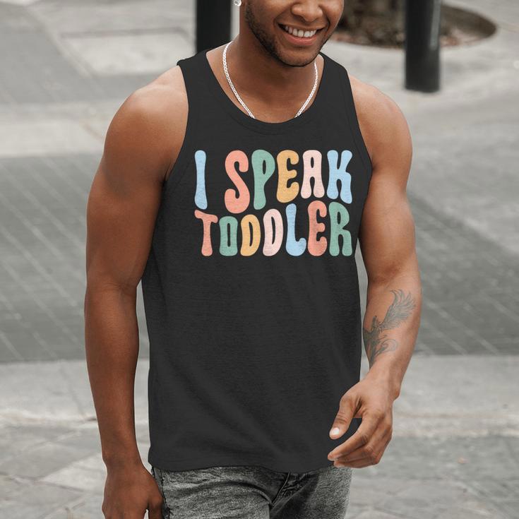 I Speak Toddler Teacher Pre School Back To School First Day Men Tank Top, funny gift I Speak Toddler Teacher Pre School Back To School First Day Men Tank Top, funny gift