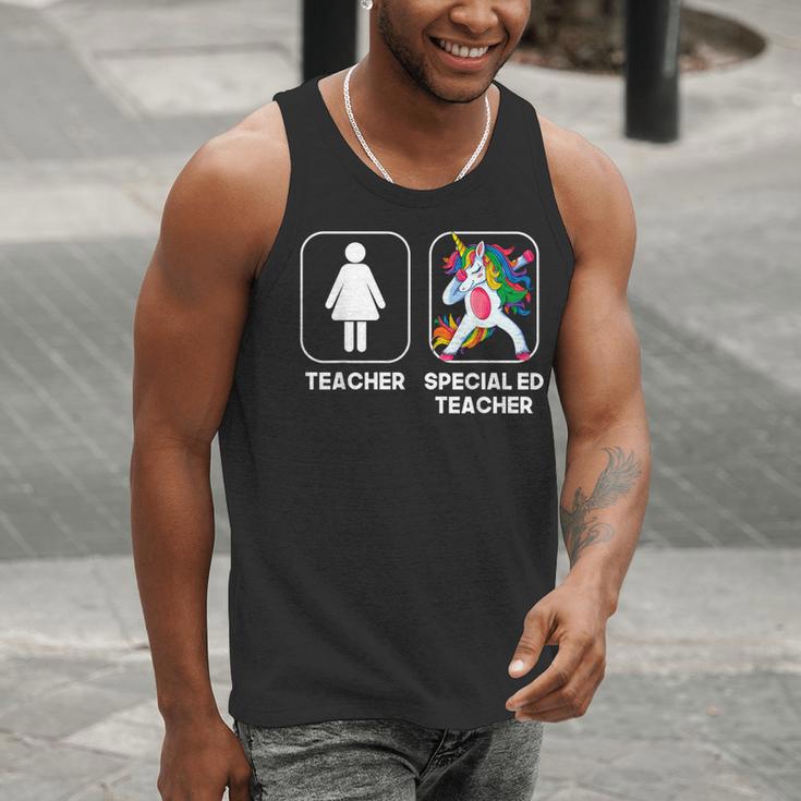 Special Ed Teacher Dabbing Unicorn Teacher Women Men Tank Top, funny gift