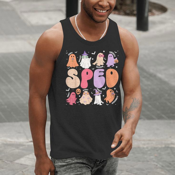 Special Education Teacher Ghosts Halloween SPED Teacher Men Tank Top, funny gift