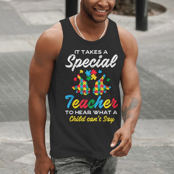 Special Teacher To Hear Child Cant Say Autism Awareness Sped Men Tank Top, funny gift