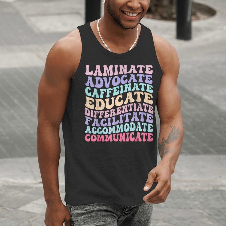 Sped Caffeinate Advocate Laminate Educate Teacher Men Tank Top, funny gift Sped Caffeinate Advocate Laminate Educate Teacher Men Tank Top, funny gift