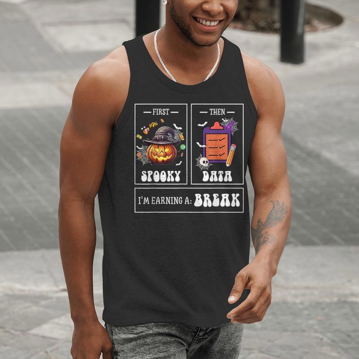 Sped Teacher Halloween First Spooky Then Data Sped Ed Team Men Tank Top, funny gift