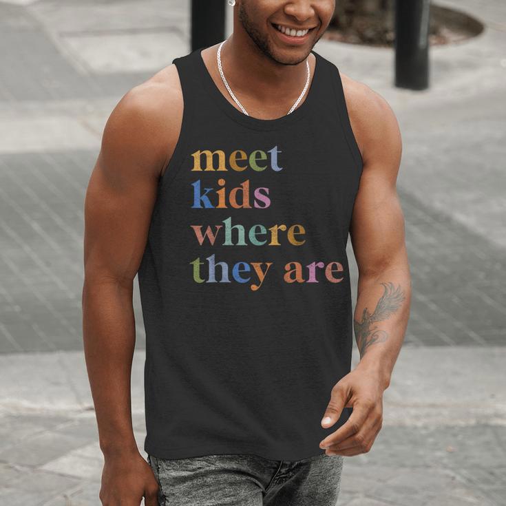 SPED Teacher SLP Meet Kids Where They Are Special Education Men Tank Top, funny gift SPED Teacher SLP Meet Kids Where They Are Special Education Men Tank Top, funny gift