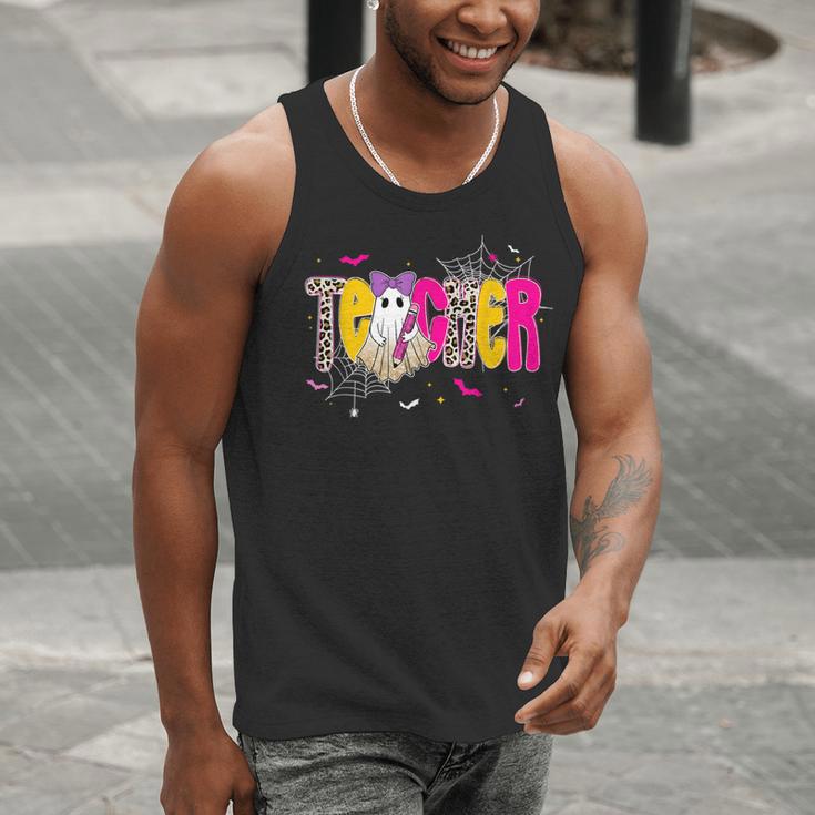Spooky Halloween Teacher Para Counselor SPED Preppy Boo Kids Men Tank Top, funny gift
