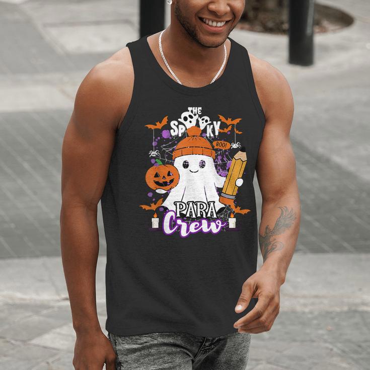 Spooky Para Crew Ghost Halloween Paraprofessional Teacher Men Tank Top, funny gift Spooky Para Crew Ghost Halloween Paraprofessional Teacher Men Tank Top, funny gift