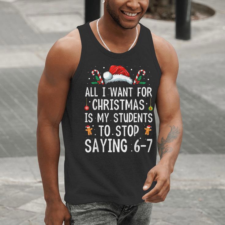 Stop Saying 6-7 Teacher 67 Christmas Meme Six Seven Men Tank Top, funny gift Stop Saying 6-7 Teacher 67 Christmas Meme Six Seven Men Tank Top, funny gift