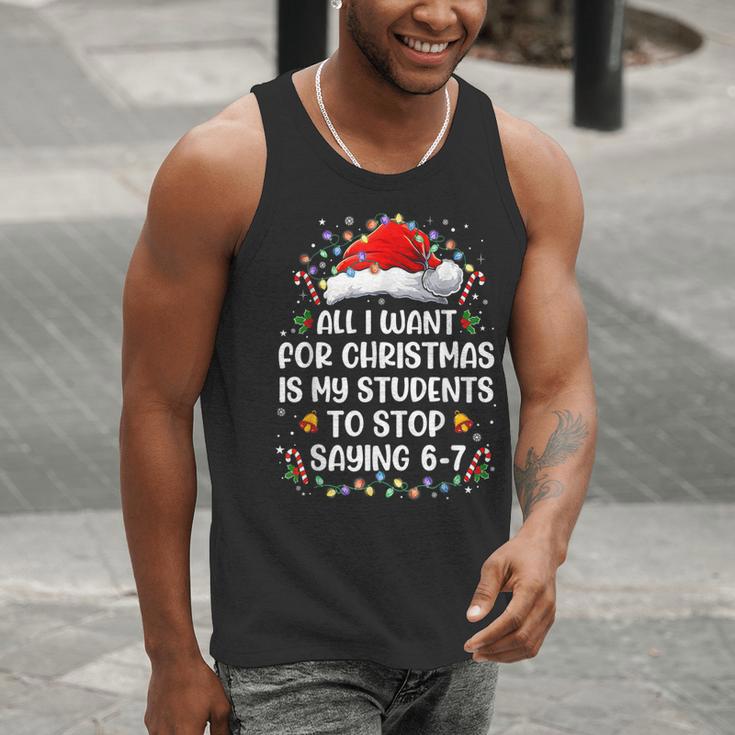 Stop Saying 6-7 Teacher Students 67 Christmas Meme 6 7 Men Tank Top, funny gift