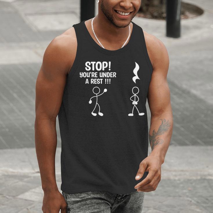 Stop You'Re Under A Rest Music Teacher Men Tank Top, funny gift Stop You'Re Under A Rest Music Teacher Men Tank Top, funny gift