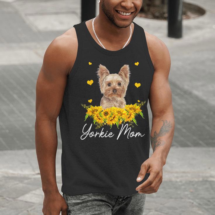 Sunflower Yorkie Mom Dog Lover Men Tank Top, funny gift