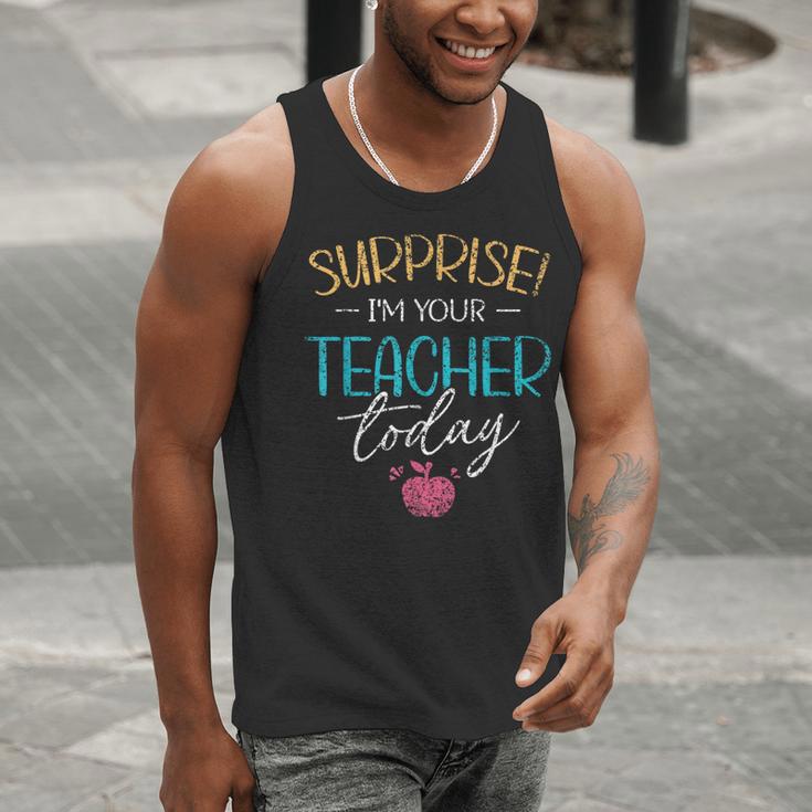 Surprise I'm Your Teacher Today Women Substitute Teacher Men Tank Top, funny gift Surprise I'm Your Teacher Today Women Substitute Teacher Men Tank Top, funny gift