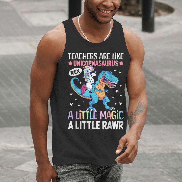 T Rex Dinosaur Unicorn Teachers Are Like Unicornasaurus Rex Men Tank Top, funny gift T Rex Dinosaur Unicorn Teachers Are Like Unicornasaurus Rex Men Tank Top, funny gift