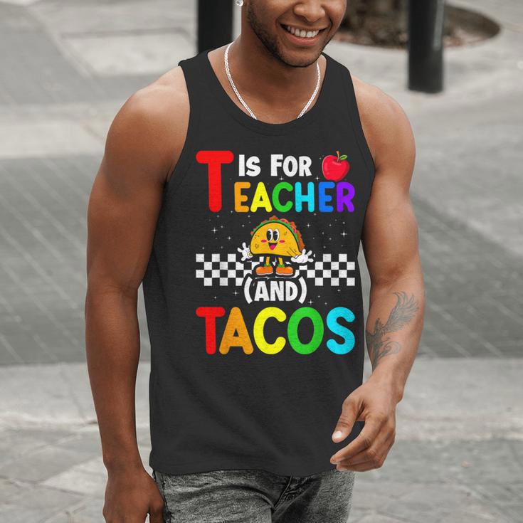 T Is For Teacher And Tacos For Teacher & Tacos Lovers Men Tank Top, funny gift