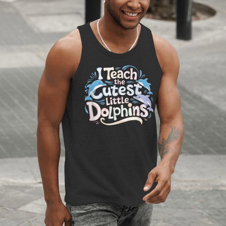 I Teach The Cutest Little Dolphins Cute Animal Teacher Men Tank Top, funny gift I Teach The Cutest Little Dolphins Cute Animal Teacher Men Tank Top, funny gift