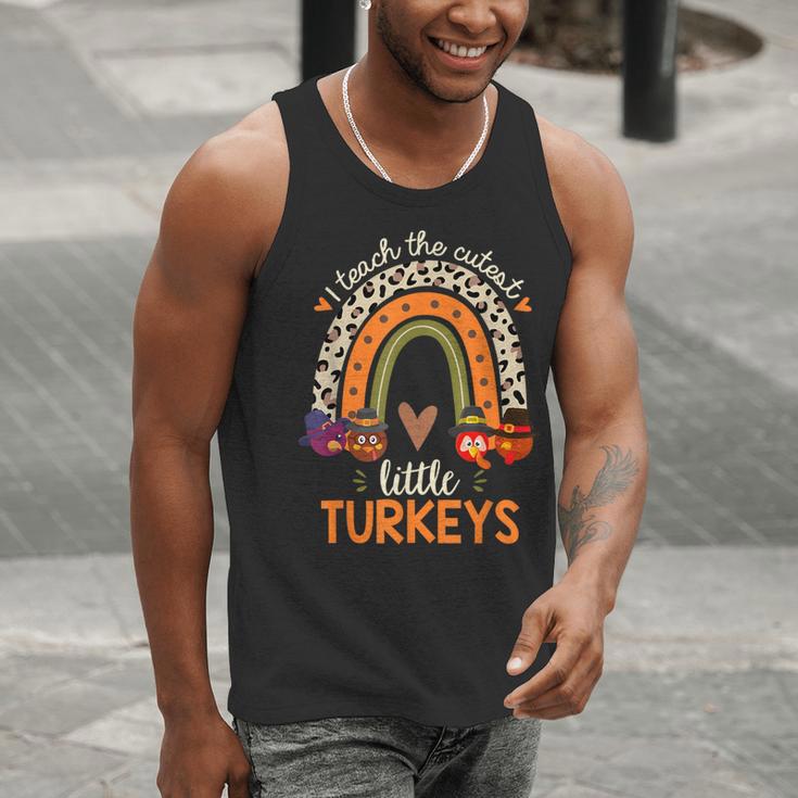 I Teach The Cutest Little Turkeys Thanksgiving Teacher Men Women Girls Kids Men Tank Top, funny gift