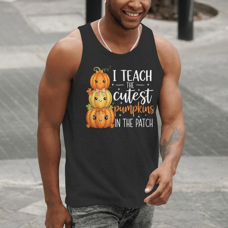 I Teach The Cutest Pumpkins In The Patch Fall Autumn Teacher Men Tank Top, funny gift
