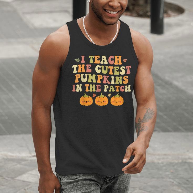 I Teach The Cutest Pumpkins In The Patch Fall Season Teacher Men Tank Top, funny gift