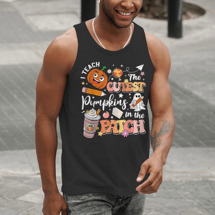 I Teach The Cutest Pumpkins In The Patch Halloween Teacher Men Tank Top, funny gift I Teach The Cutest Pumpkins In The Patch Halloween Teacher Men Tank Top, funny gift