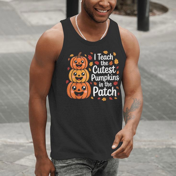 i Teach The Cutest Pumpkins In The Patch Teacher Halloween Men Tank Top, funny gift