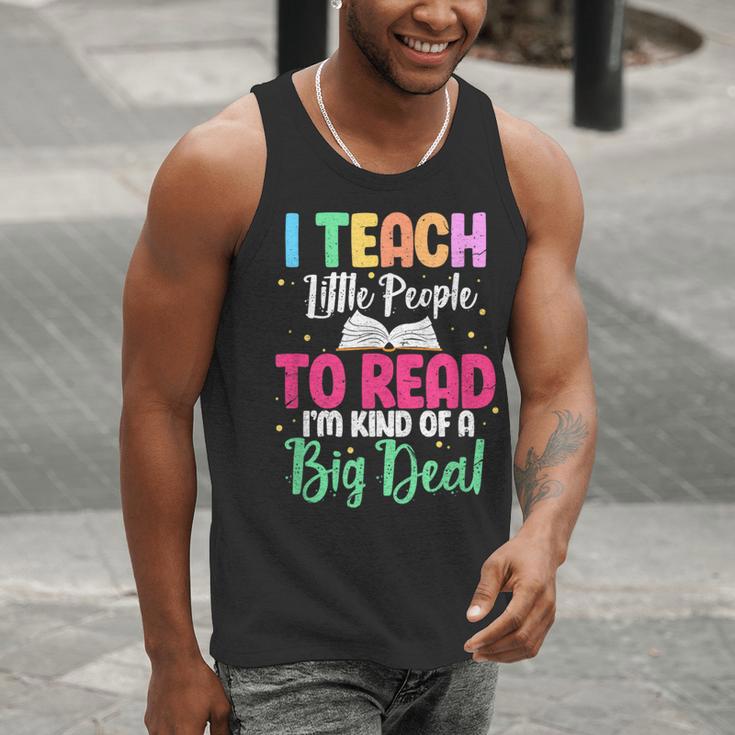 I Teach Little People To Read Reading Teacher For Men Women Girls Kids Men Tank Top, funny gift