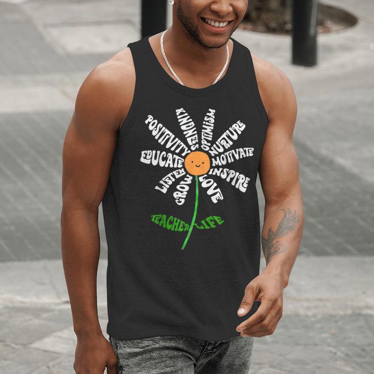 Teach Love Inspire Teachers Inspirational Flower Teachers Men Tank Top, funny gift