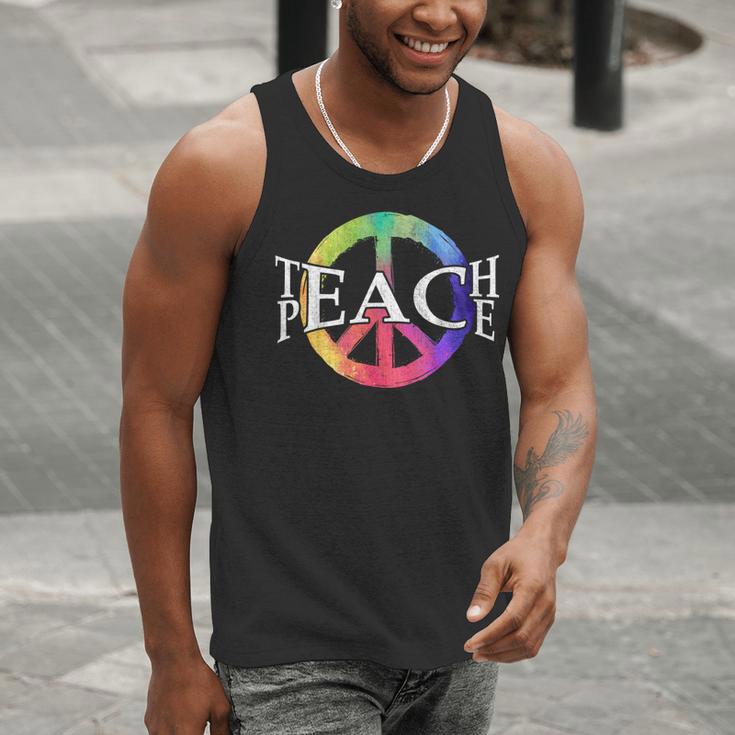 Teach Peace For Teachers And Educators Counselor Men Tank Top, funny gift Teach Peace For Teachers And Educators Counselor Men Tank Top, funny gift