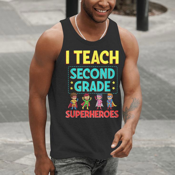 I Teach Second Grade Superheroes Teacher Superhero Men Tank Top, funny gift