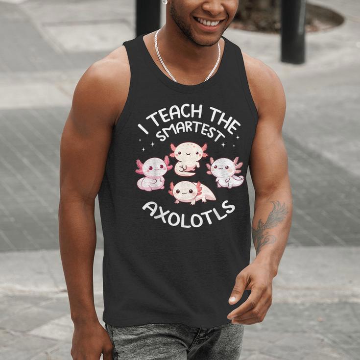 I Teach The Smartest Axolotls Cute Teacher Axolotl Men Tank Top, funny gift I Teach The Smartest Axolotls Cute Teacher Axolotl Men Tank Top, funny gift