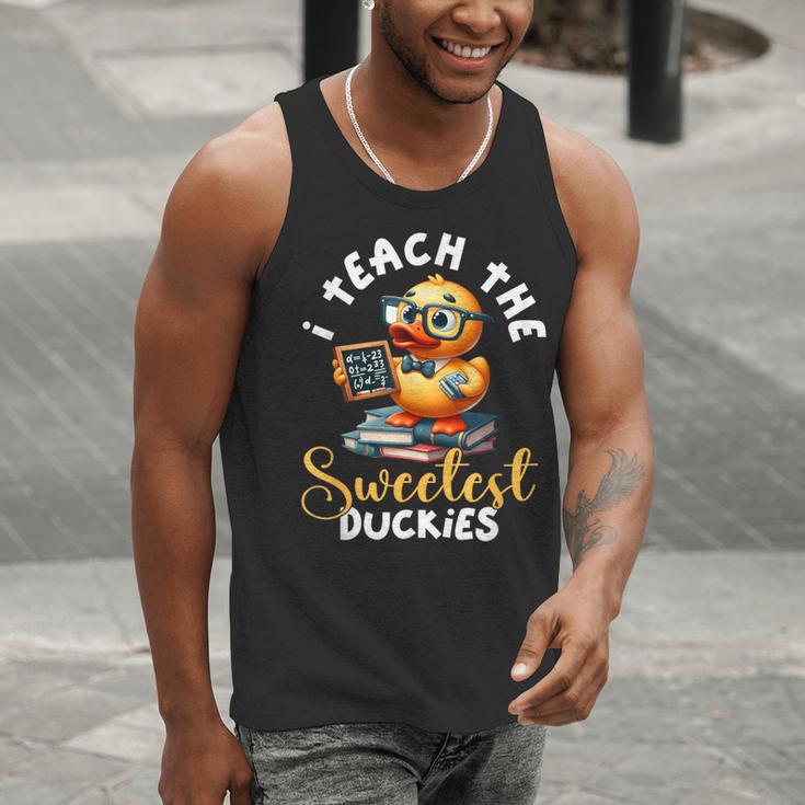 I Teach The Sweetest Duckies Teacher Rubber Duck Teaching Men Tank Top, funny gift I Teach The Sweetest Duckies Teacher Rubber Duck Teaching Men Tank Top, funny gift