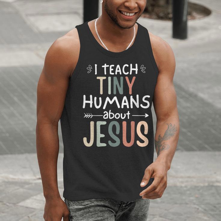 I Teach Tiny Humans About Jesus Teacher Sunday School Faith Men Tank Top, funny gift I Teach Tiny Humans About Jesus Teacher Sunday School Faith Men Tank Top, funny gift