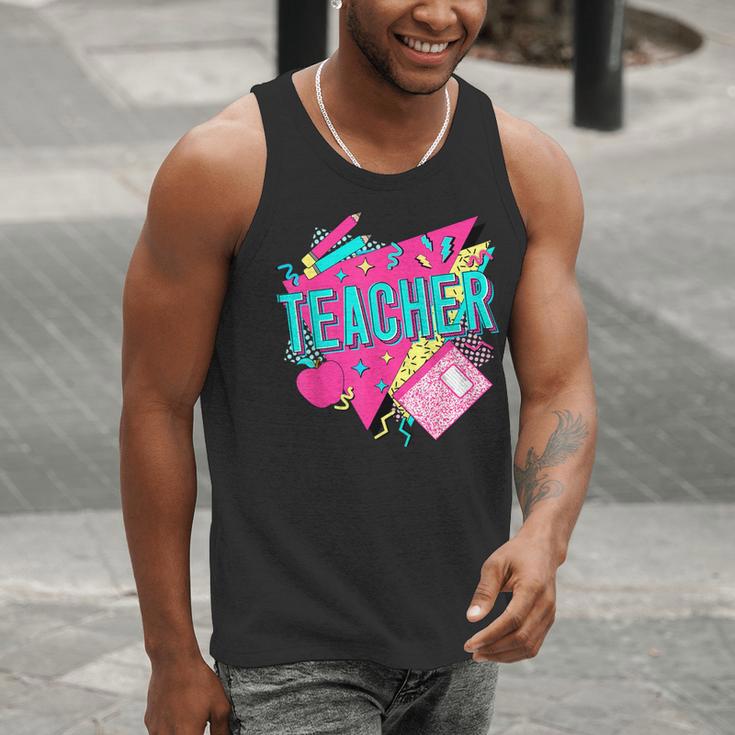 Teacher 90s Retro Colorful Teacher Of The 90s Back To School Men Tank Top, 90s Teacher Tank Tops, funny gift Teacher 90s Retro Colorful Teacher Of The 90s Back To School Men Tank Top, 90s Teacher Tank Tops, funny gift