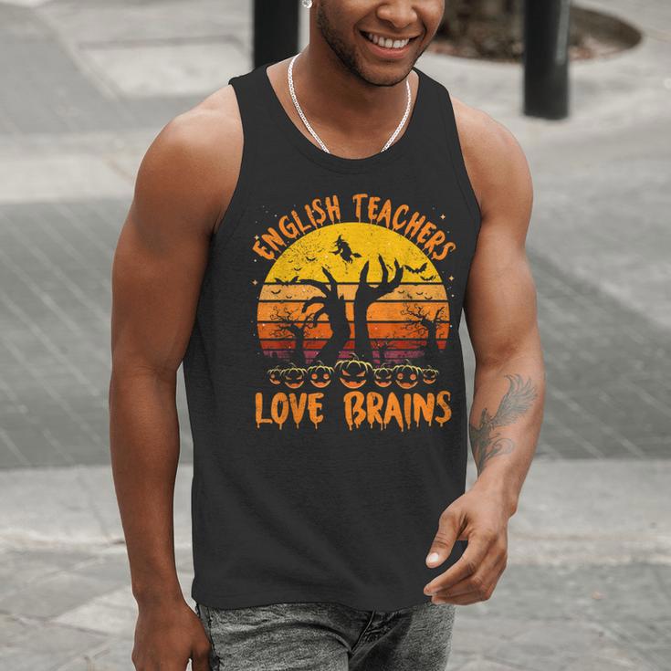 Teacher Halloween All English Teachers Love Brains Men Tank Top, English Teacher Tank Tops, funny gift Teacher Halloween All English Teachers Love Brains Men Tank Top, English Teacher Tank Tops, funny gift