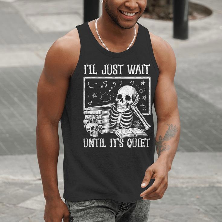 Teacher Halloween Shirt I'Ll Just Wait Until It's Quiet Men Tank Top, funny gift Teacher Halloween Shirt I'Ll Just Wait Until It's Quiet Men Tank Top, funny gift