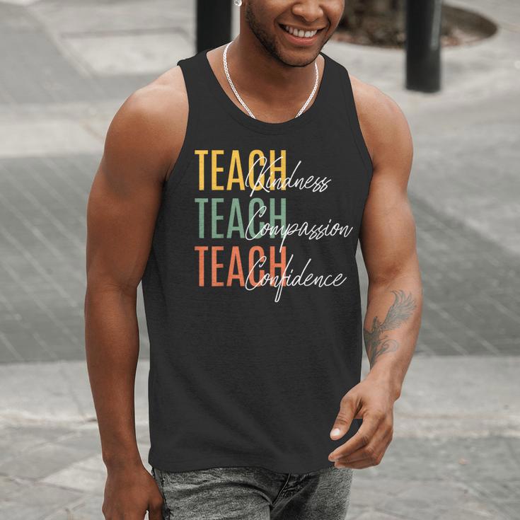 Teacher Kindness Compassion Confidence Teaching Men Tank Top, funny gift Teacher Kindness Compassion Confidence Teaching Men Tank Top, funny gift