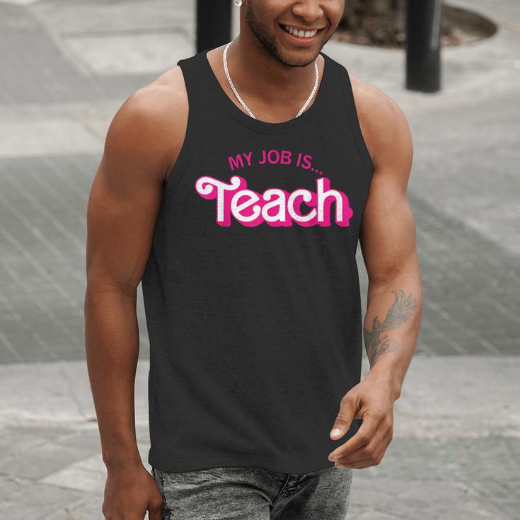 Teacher Life My Job Is Teach Men Tank Top, funny gift