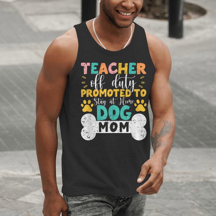 Teacher Off Duty Promoted To Stay At Home Dog Mom Teachers Men Tank Top, funny gift