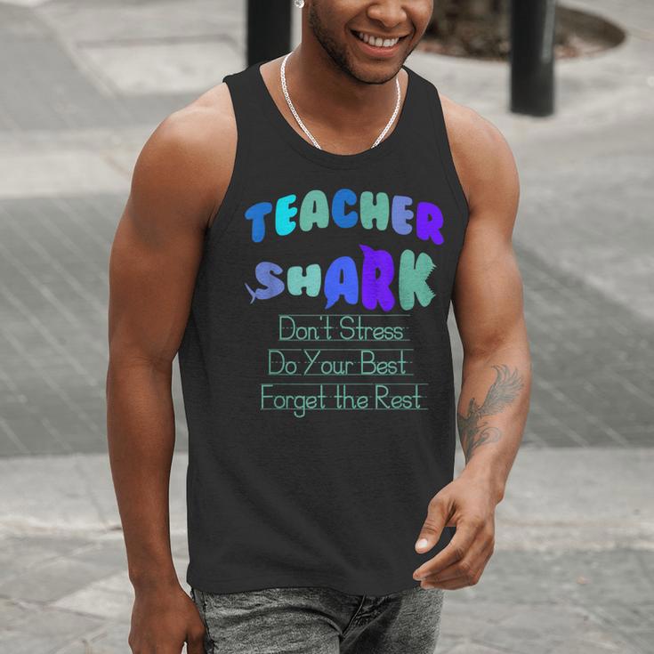 Teacher Shark Don't Stress Do Your Best Forget The Rest Men Tank Top, funny gift Teacher Shark Don't Stress Do Your Best Forget The Rest Men Tank Top, funny gift