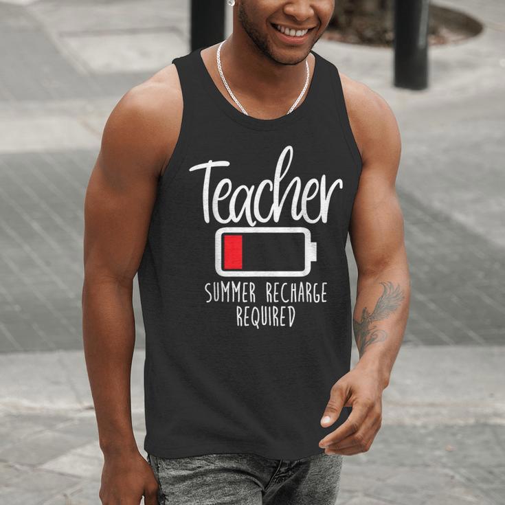 Teacher Summer Recharge Required Last Day School Women Men Tank Top, funny gift Teacher Summer Recharge Required Last Day School Women Men Tank Top, funny gift