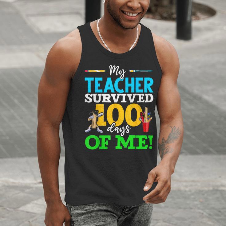 My Teacher Survived 100 Days Of Me Dab 100 Days Of School For Men Women Kids Men Tank Top, funny gift My Teacher Survived 100 Days Of Me Dab 100 Days Of School For Men Women Kids Men Tank Top, funny gift