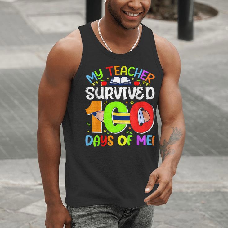 My Teacher Survived 100 Days Of Me 100 Days Of School Men Tank Top, funny gift