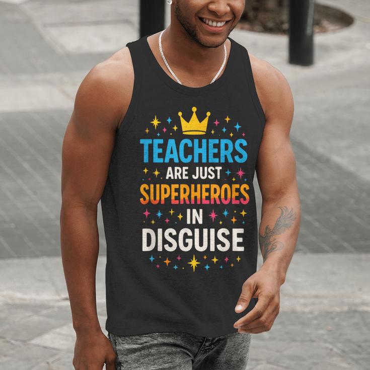 Teachers Are JUST Superheroes Fun School Men Tank Top, funny gift