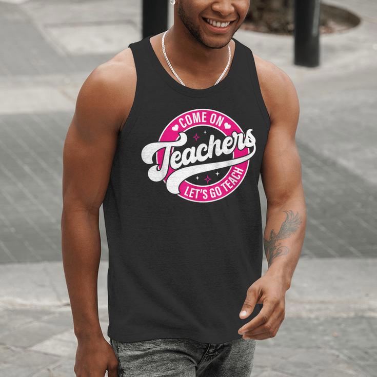 Come On Teachers Let's Go Teach Pink Back To School For Men Women Men Tank Top, funny gift