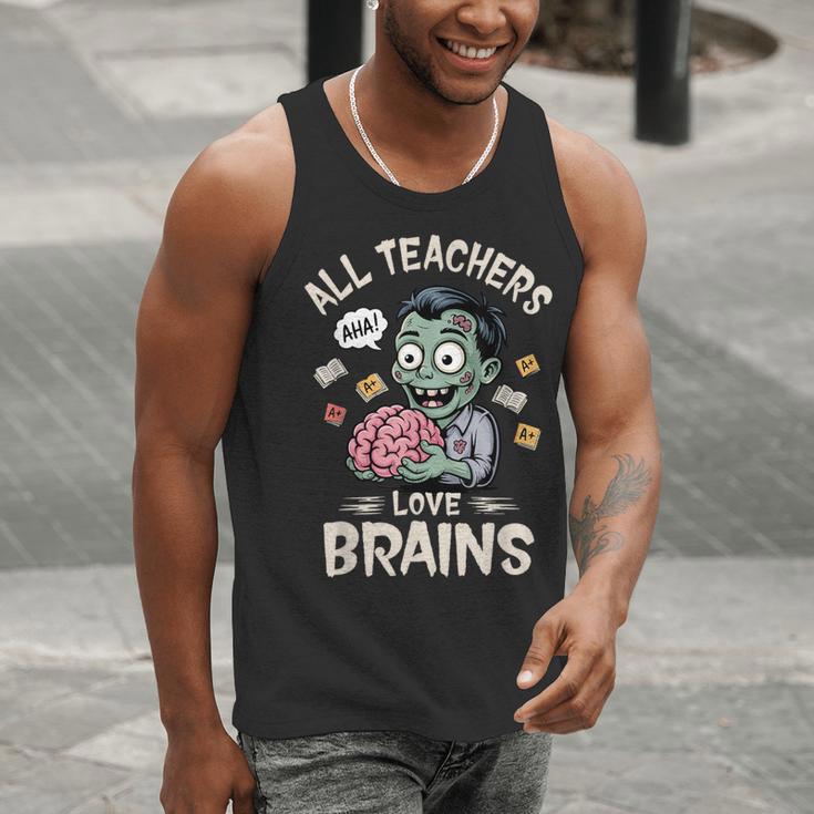 Teachers Love Brains Tee-Shirt Men Women Halloween Teacher Men Tank Top, funny gift Teachers Love Brains Tee-Shirt Men Women Halloween Teacher Men Tank Top, funny gift