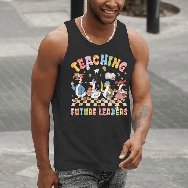Teaching Future Leaders Teacher Back To School Cute Goose Men Tank Top, Future Teacher Tank Tops, funny gift Teaching Future Leaders Teacher Back To School Cute Goose Men Tank Top, Future Teacher Tank Tops, funny gift