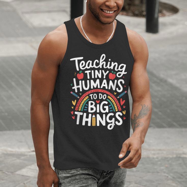 Teaching Tiny Humans Big Things I Teacher Men Tank Top, funny gift Teaching Tiny Humans Big Things I Teacher Men Tank Top, funny gift