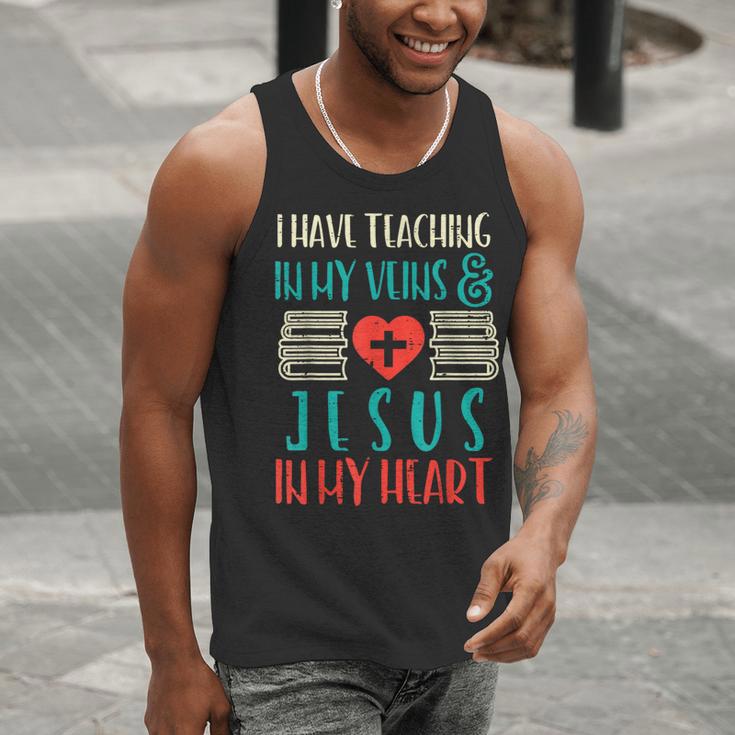 Teaching In My Veins Jesus In My Heart God Christian Teacher Men Tank Top, funny gift Teaching In My Veins Jesus In My Heart God Christian Teacher Men Tank Top, funny gift