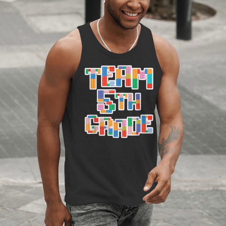Team 5th Grade Building Blocks Bricks Theme Teacher Team For Men Women Kids Men Tank Top, funny gift