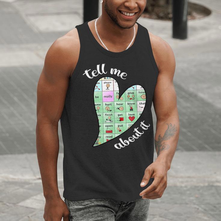 Tell Me About It Speech Pathology Aac Sped Teacher Men Tank Top, funny gift Tell Me About It Speech Pathology Aac Sped Teacher Men Tank Top, funny gift