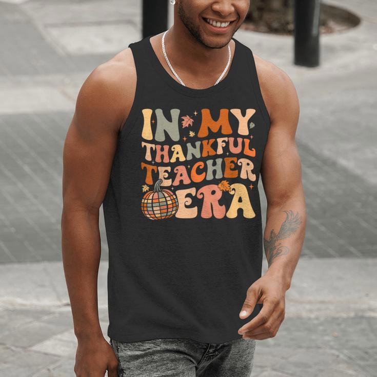 In My Thankful Teacher Era Cute Groovy Thanksgiving Teacher Men Tank Top, Groovy Teacher Tank Tops, funny gift