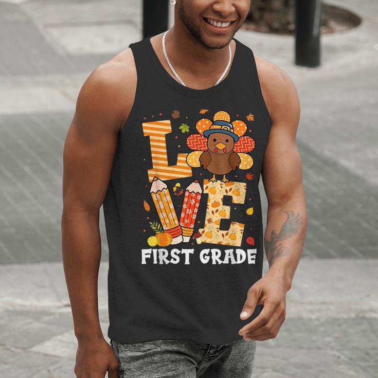 Thanksgiving Love First Grade Teacher Turkey Autumn Fall For Men Women Girls Kids Men Tank Top, First Grade Teacher Tank Tops, funny gift Thanksgiving Love First Grade Teacher Turkey Autumn Fall For Men Women Girls Kids Men Tank Top, First Grade Teacher Tank Tops, funny gift